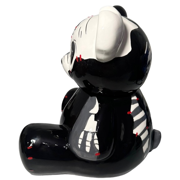 Killstar Cookie Jar Zombie Bear Black w/ Lid Container - Picture 7 of 12